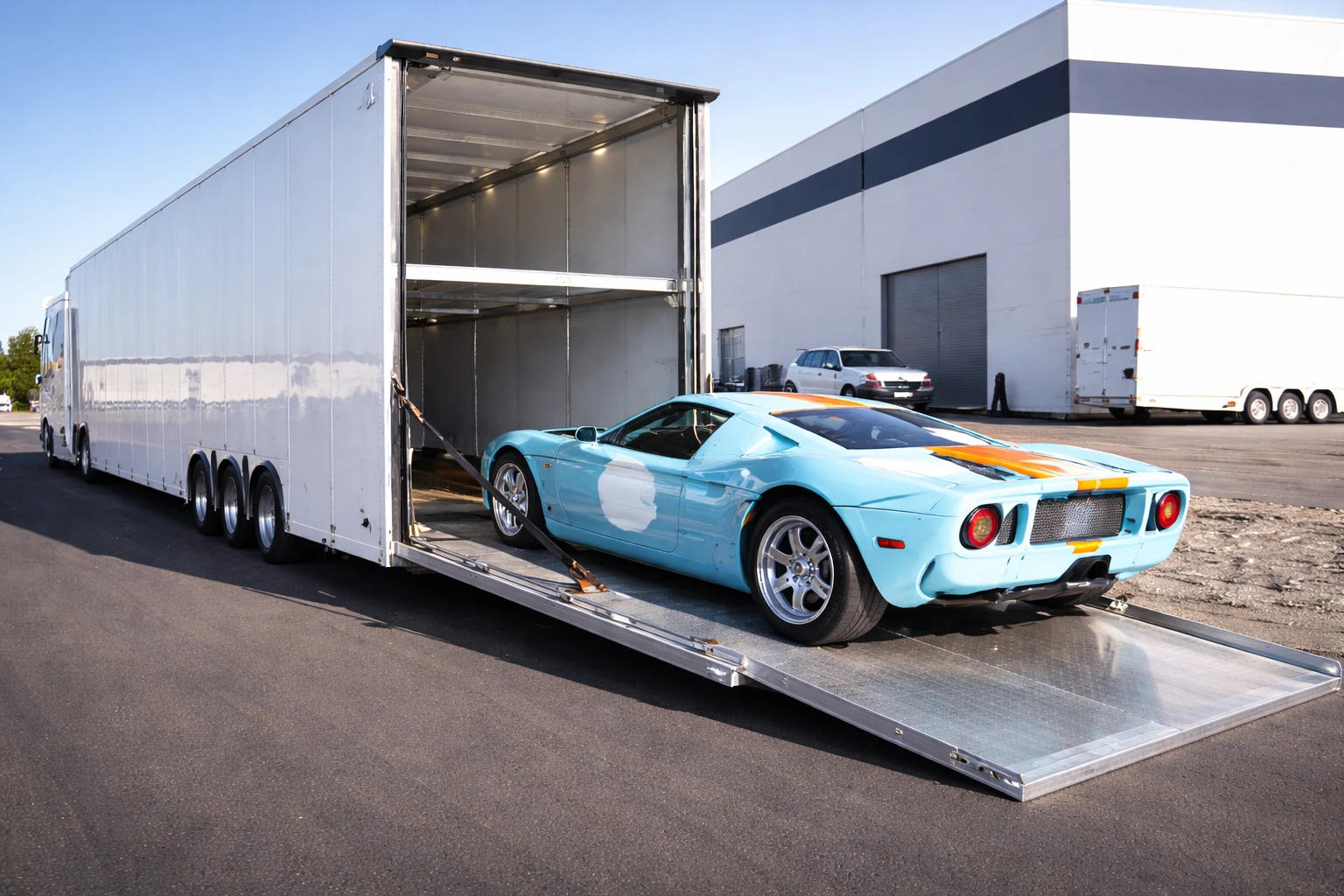 Enclosed car transport for luxury vehicles