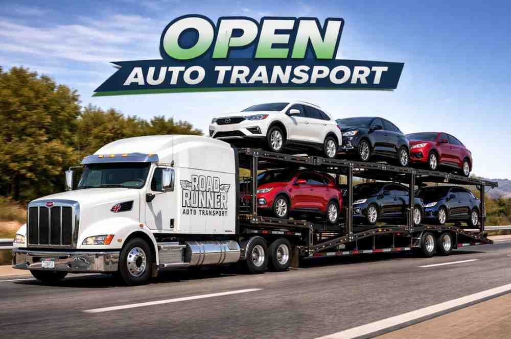 Open auto transport trailer