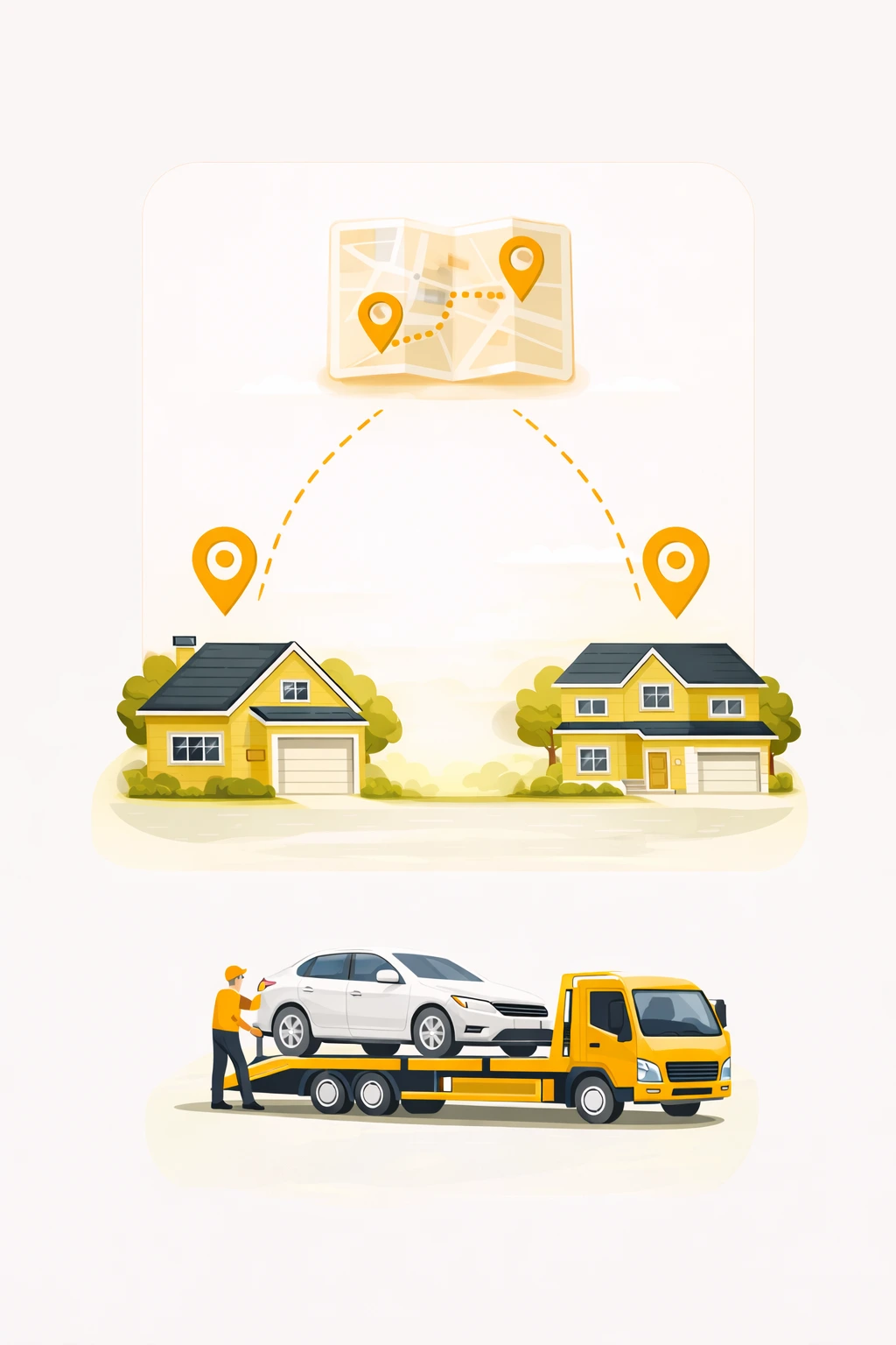 Door-to-door auto transport pickup