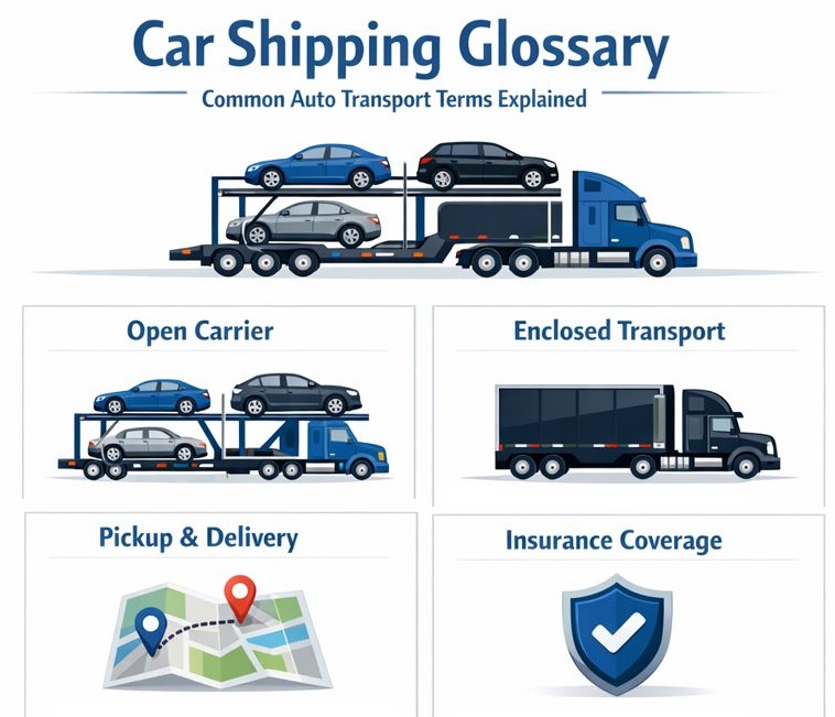 Car Shipping Glossary: Common Auto Transport Terms Explained